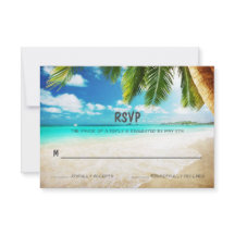 RSVP-Karte für tropische Island Beach