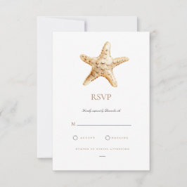 RSVP-Karte für tropische Muschel am Strand RSVP Karte