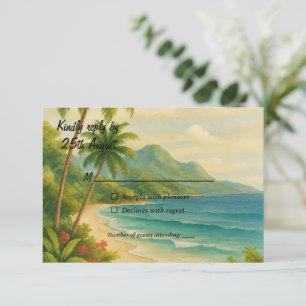 RSVP-Karte für tropisches Paradies RSVP Karte
