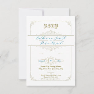 RSVP-Karte für Vintage Charm-Hochzeit