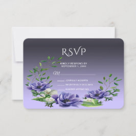 RSVP-Karte für violette Wasserfarben RSVP Karte