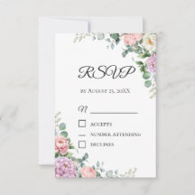 RSVP-Karte für Wasserfarben und Eukalyptus | Frühj