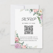 RSVP-Karte für Wasserfarben und Eukalyptus | Frühj