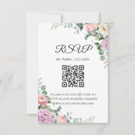RSVP-Karte für Wasserfarben und Eukalyptus | Frühj RSVP Karte