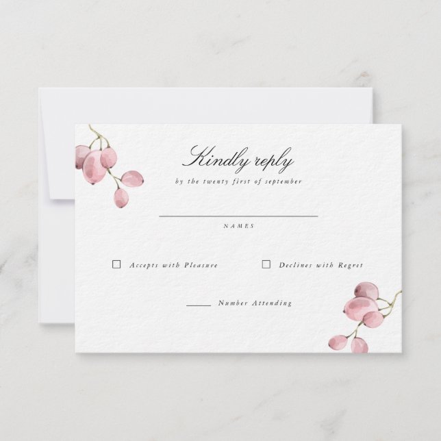RSVP-Karte für Weintrauben RSVP Karte (Vorderseite)