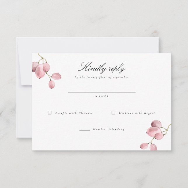 RSVP-Karte für Weintrauben RSVP Karte (Vorderseite)