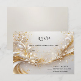 RSVP-Karte für weißes Gold RSVP Karte