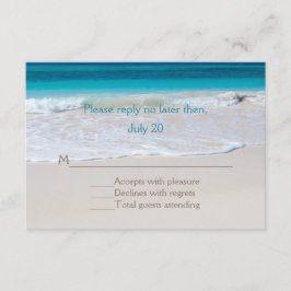 RSVP-Karte für White Beach Wedding RSVP Karte