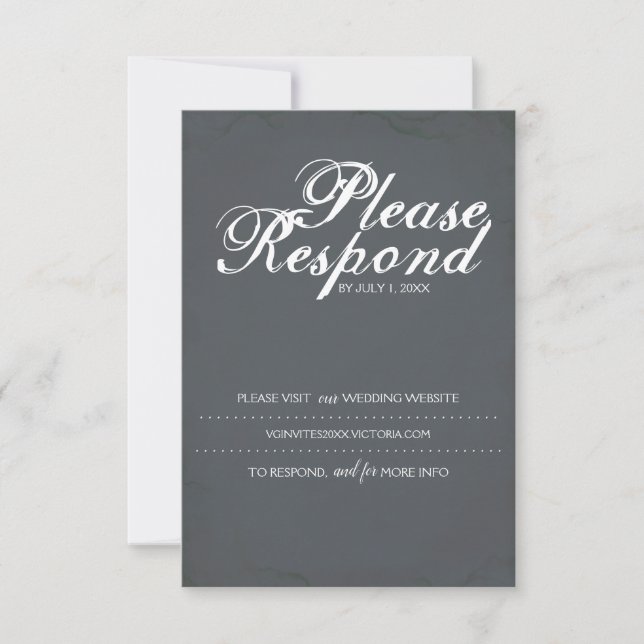 RSVP-Karte, Hochzeitsseite RSVP Karte (Vorderseite)