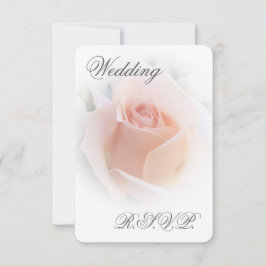 RSVP-Karte Hochzeitsszenario Peach Pink Rosenknosp RSVP Karte