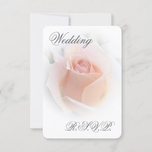 RSVP-Karte Hochzeitsszenario Peach Pink Rosenknosp RSVP Karte