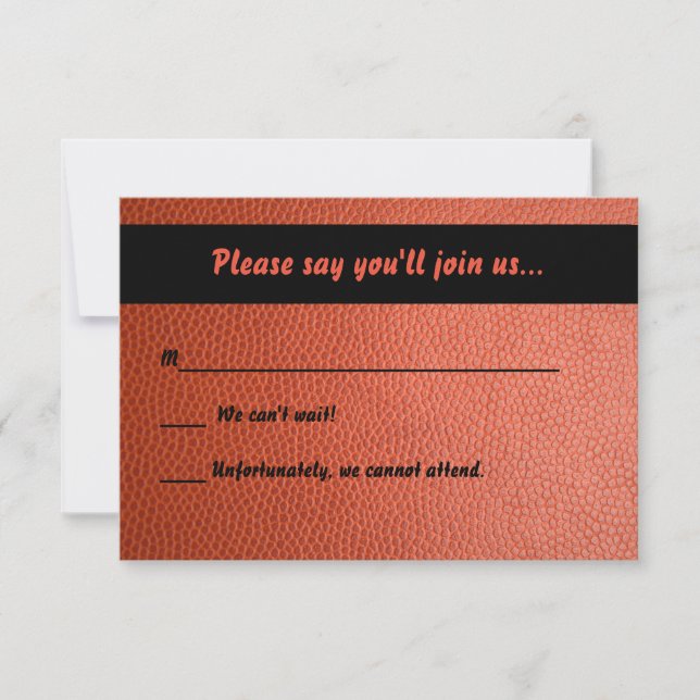 RSVP-Karte I für Hoops Bar Mitzvah Collection RSVP Karte (Vorderseite)