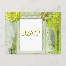 RSVP-Karte in hellgrün Einladungspostkarte