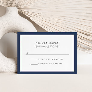 RSVP-Karte mit benutzerdefinierter Farbe - Einfach RSVP Karte