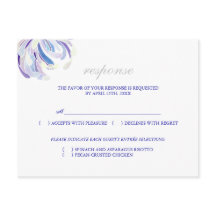 RSVP-Karte mit einfachem Blumenmenü