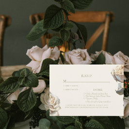 RSVP-Karte mit eleganter Rosencreme RSVP Karte