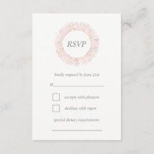 RSVP-Karte mit goldener Rose