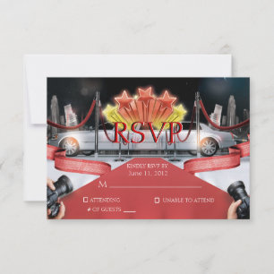 RSVP-Karte mit rotem Teppich RSVP Karte