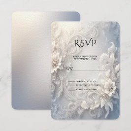 RSVP-Karte mit weißer Blüte Geblüht RSVP Karte