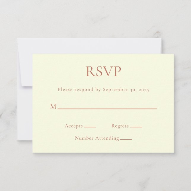 RSVP-Karte RSVP Karte (Vorderseite)