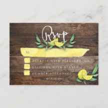 RSVP KARTE | Rustikale Hochzeit von Lemon Watercol