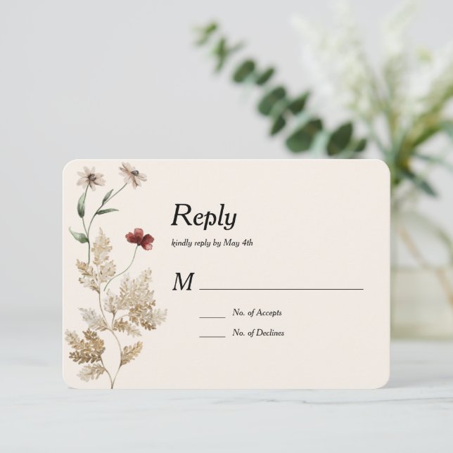 RSVP-Karte Sedona Garden RSVP Karte (Stehend Vorderseite)