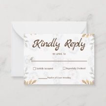 RSVP-Karte Weißes Flor Elegante Einfache UAWG