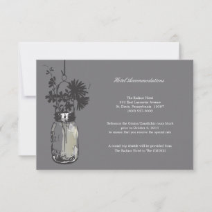 RSVP-Karte Wilde Blumen & Mason Jar Einladung