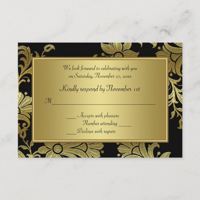 RSVP-Karte zum 50. Jubiläum RSVP Karte (Vorderseite)