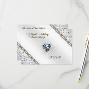 RSVP-Karte zum 60. Hochzeitstag RSVP Karte