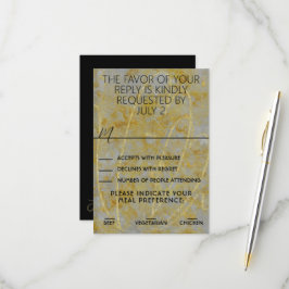 RSVP-Karte zum Hochzeitssilber RSVP Karte