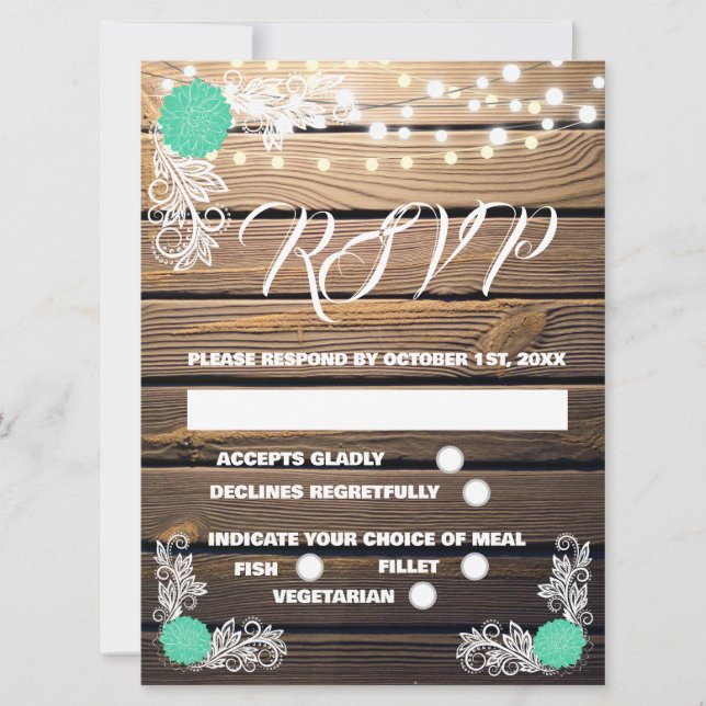 RSVP-Karten aus Holz (Vorderseite)