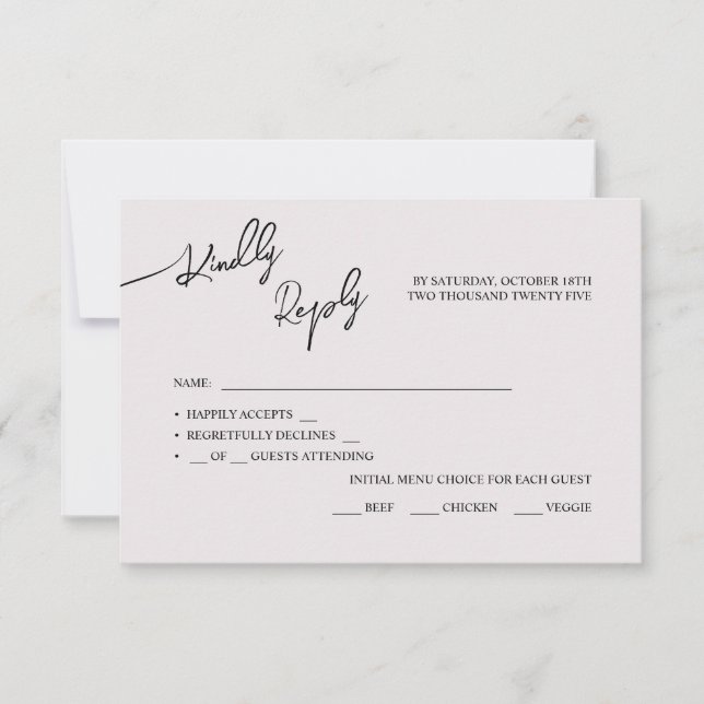 RSVP Karten Boho-chic Hochzeit, Pastellfarben. (Vorderseite)