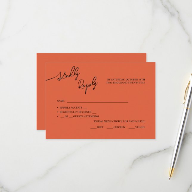 RSVP Karten Boho-chic Hochzeit, Pastellfarben. (Vorderseite/Rückseite Beispiel)