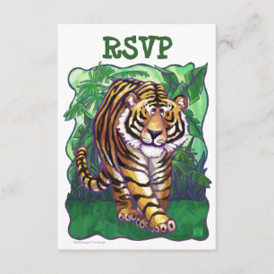 RSVP-Karten des Tiger Party Center RSVP Karte