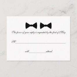 RSVP-Karten "Double Bow Krawatte" RSVP Karte