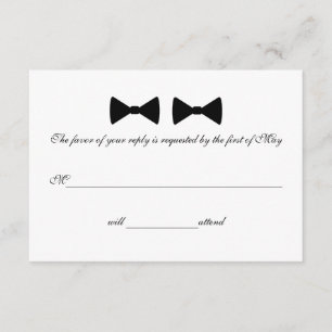 RSVP-Karten "Double Bow Krawatte" RSVP Karte