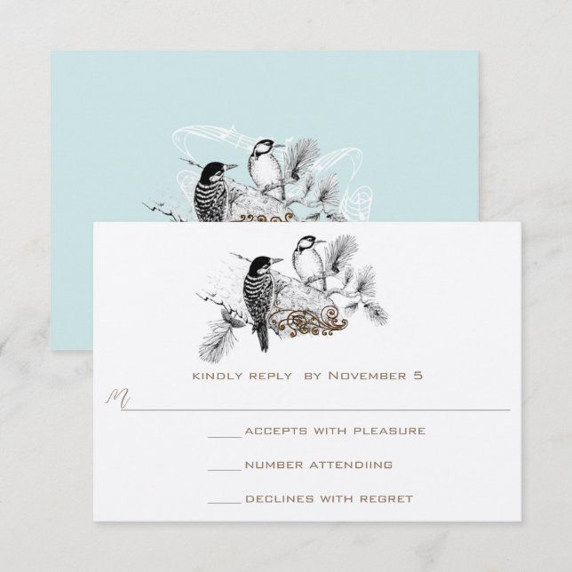 RSVP-Karten - Erforderliche 5 x 7 große Einflüsse RSVP Karte (Vorne/Hinten)