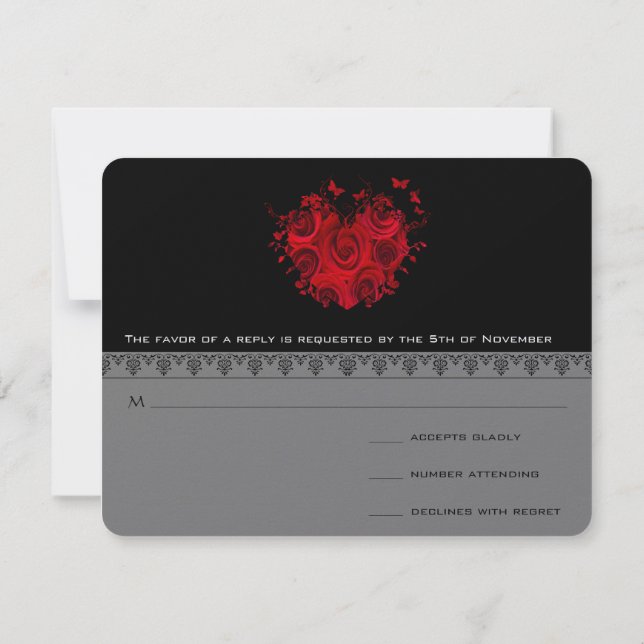 RSVP-Karten - Erforderliche 5 x 7 große Einflüsse RSVP Karte (Rückseite)