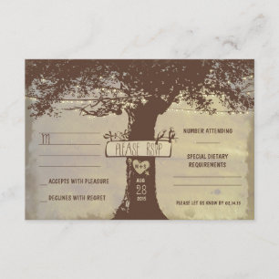 RSVP-Karten für Baum- und Zeichenketten RSVP Karte