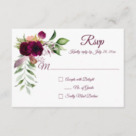 RSVP-Karten für Bohemische florale Romance