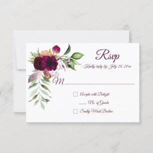 RSVP-Karten für Bohemische florale Romance