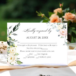 RSVP-Karten für Burgund-Floral-Herbstböcke RSVP Karte