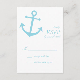 RSVP-Karten für das Ankerschiff der Schifffahrt (b RSVP Karte