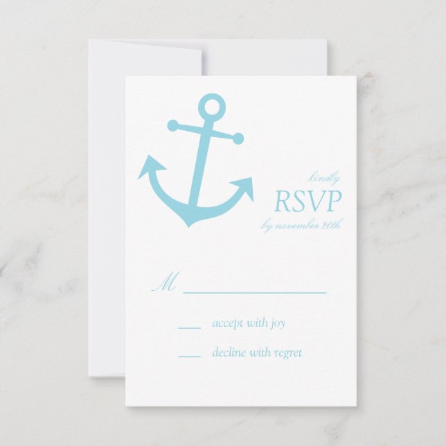 RSVP-Karten für das Ankerschiff der Schifffahrt (b RSVP Karte (Vorderseite)