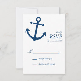 RSVP-Karten für das Ankerschiff von Schiffen (Navy RSVP Karte