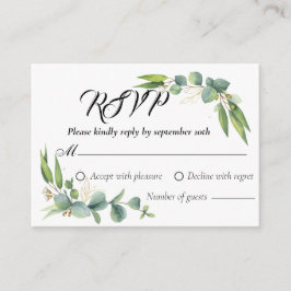 RSVP-Karten für die Reaktion auf Hochzeiten im bot Begleitkarte
