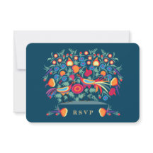 RSVP-Karten für elegante Folk Art Design