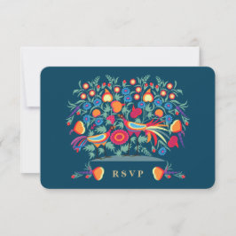 RSVP-Karten für elegante Folk Art Design RSVP Karte
