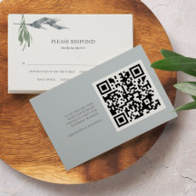 RSVP-Karten für Grünflächen mit QR-Code